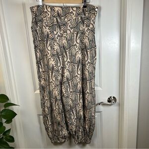 Anthropologie‎ Paisley Print Harem Balloon Pants Size Large